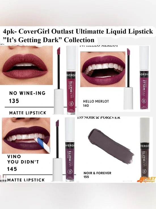 COVERGIRL Outlast Ultimate Liquid Lipstick - Deep Plum / Merlot Shades