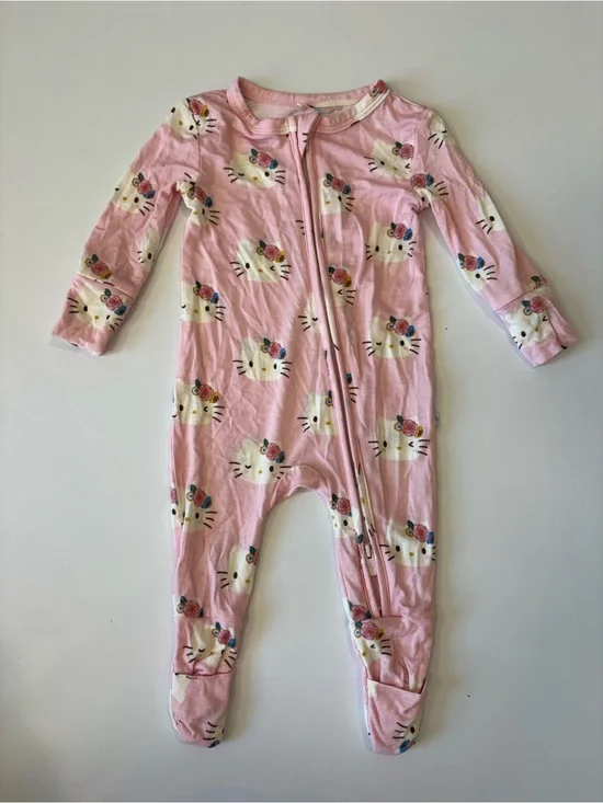 Posh Peanut x Hello Kitty Pink Zippy Footed One-Piece 0-3Months