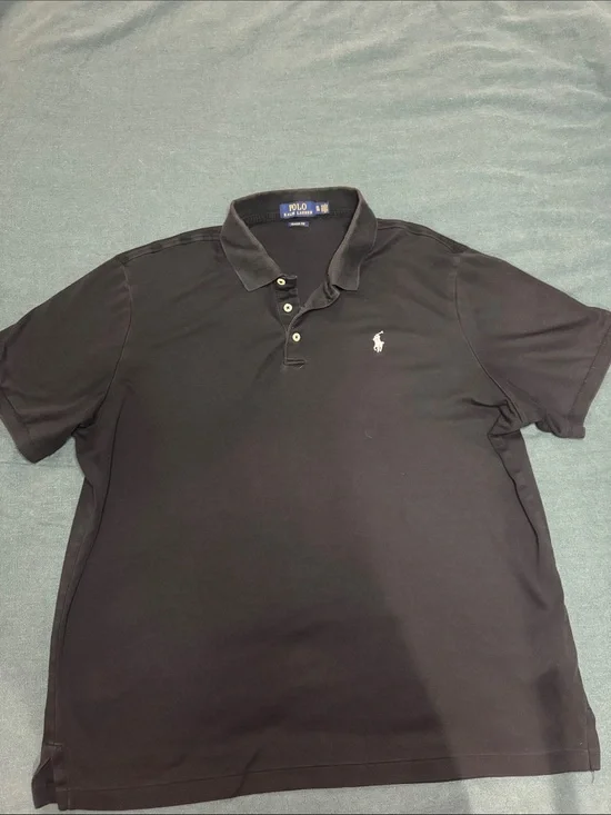 Polo by Ralph Lauren Men’s Black Polo with White Pony Logo