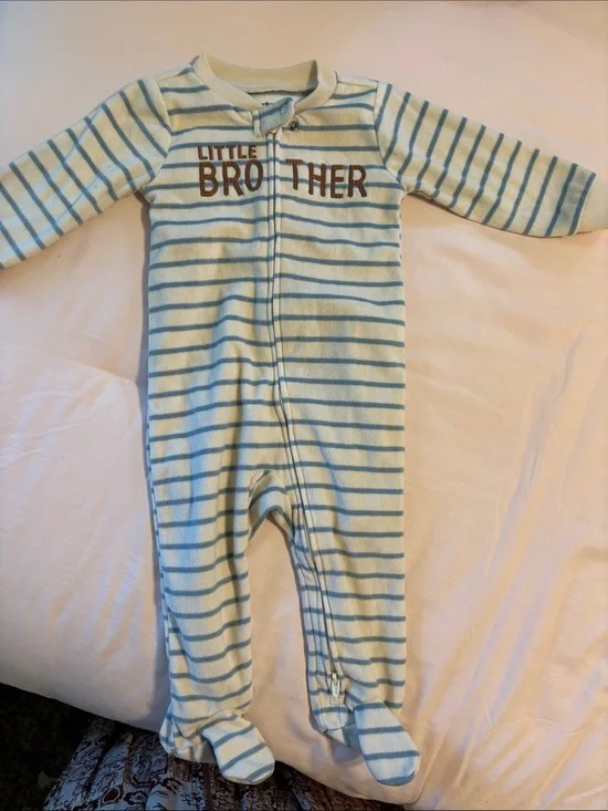 Carter's Blue and Cream Striped 