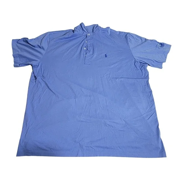Polo Golf Ralph Lauren Mens XXL Blue Pima Cotton Short Sleeve Polo Shirt Logo