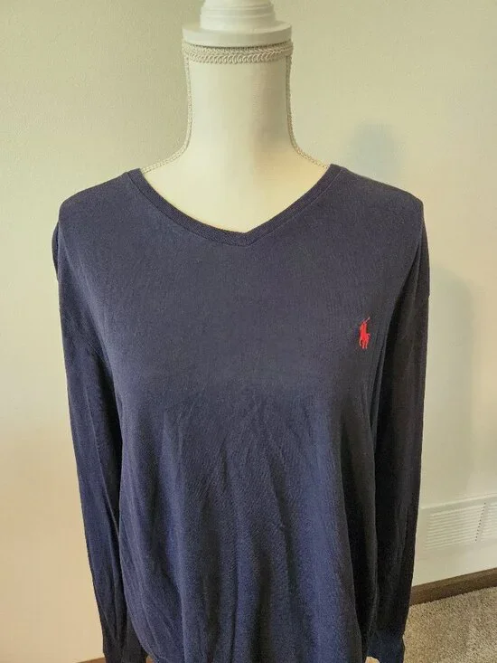 Men's Ralph Lauren Polo, V-Neck, Long Sleeve T-Shirt