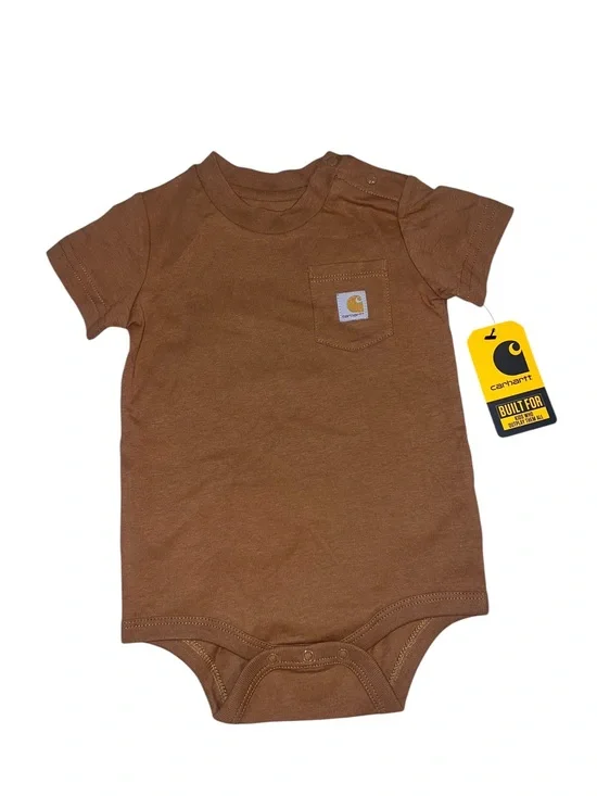 Carhartt Toddler Short-Sleeve Bodysuit in Brown