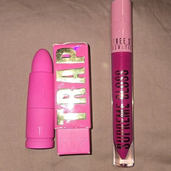 Jeffree Star-LOT- Velvet Trap 'Holy Fashion' AND Supreme Gloss 'Pink Gloss'