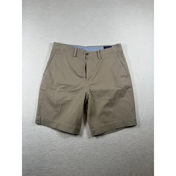 Polo Ralph Lauren Shorts Mens 32 Khaki Beige Stretch‎ Classic Fit Chino Casual