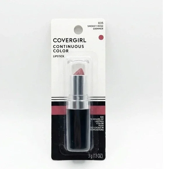 CoverGirl Continuous Color Lipstick 035 Smokey Rose Shimmer Discontinued HTF NEW