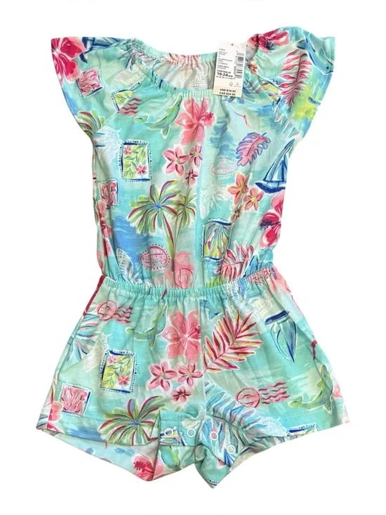 The Children's Place 18-24M Teal Romper NWT