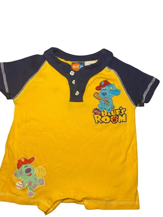 Vintage Nick Jr Blue’s Clues Romper Y2K 18M Kids Toddler Nick Jr Rare HTF