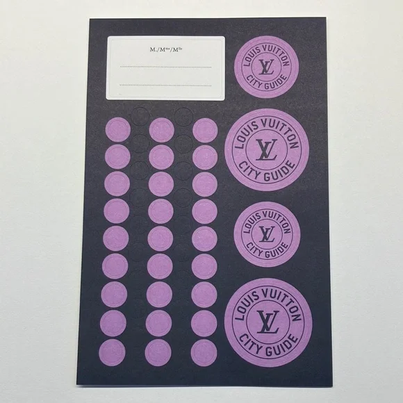 Louis Vuitton City Guide Stickers - Purple