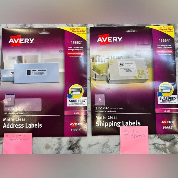 Avery Clear Matte Address & Shipping Labels for Laser Printer