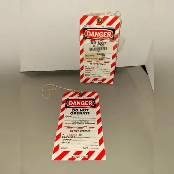 Danger Tag, 7-1/2 x 4 In, Rld Bars
