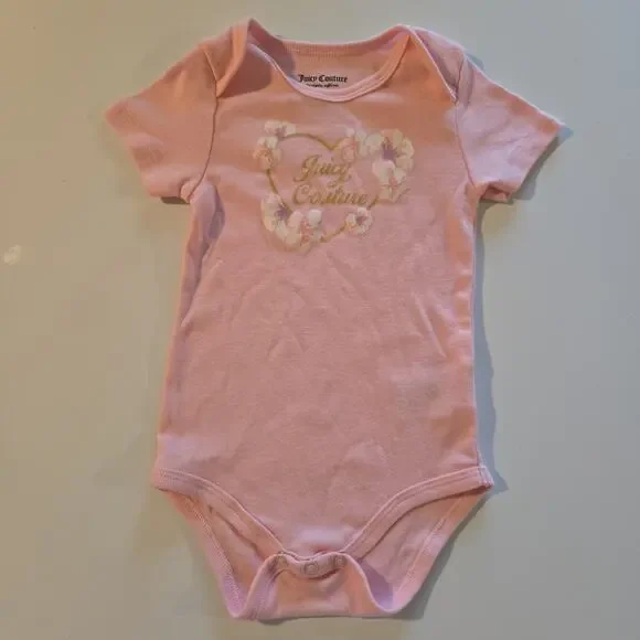 Juicy Couture‎ Pink Floral Onesie 18mos