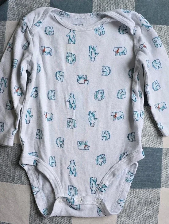 Polar Bear Long-sleeved Onesie for Play Unisex