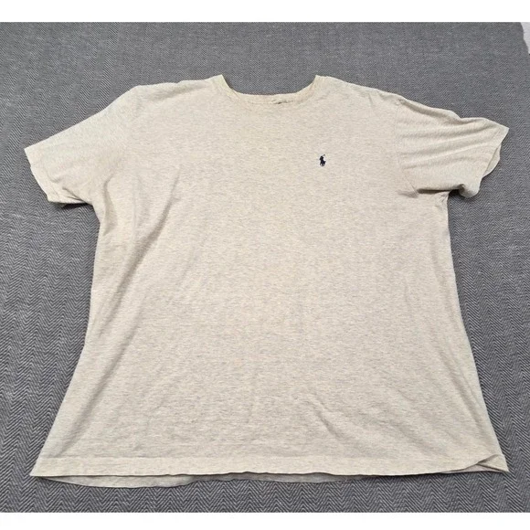 Polo Ralph Lauren Mens XXL Heather‎ Grey Short Sleeve Cotton Pony Logo T-Shirt