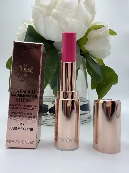 Lancome L'absolu Mademoiselle Shine Balmy Feel Lipstick 317 Kiss Me Shine .11oz