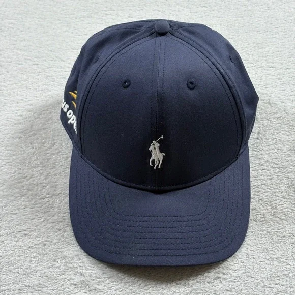 Polo Ralph Lauren US Open Tennis Hat Navy Blue Adjustable Baseball Cap Logo