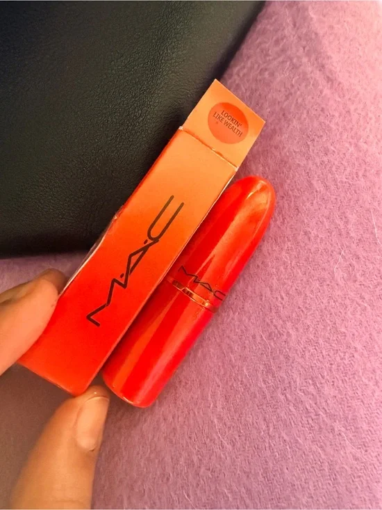 MAC Cosmetics Lipstick in Bright Orange Packaging