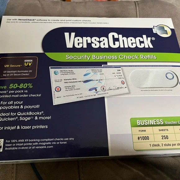 VersaCheck Business Check Refills