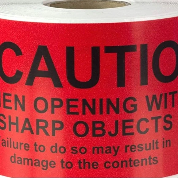 30 Ct CAUTION labels postal stickers 30ct