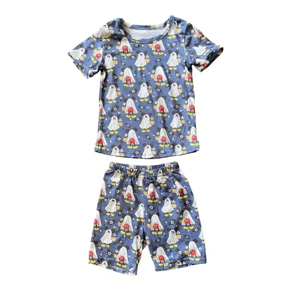 #365, Mickey Mouse Halloween pajama set of top and shorts, size 24 mo