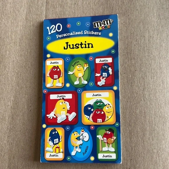 M & M personalize sticker book