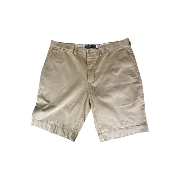 VINTAGE Polo Ralph Lauren Chino Shorts Size 38 Beige 11 inch Summer Mens