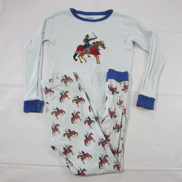 Leveret Boy's Size 10 Knight Horse 2 Piece PJ Pajama Sleepwear Set