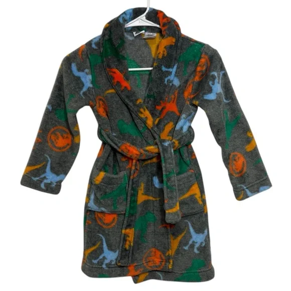 Jurassic World Kids Fleece Robe Dinosaur Print - Boys Size 6/7