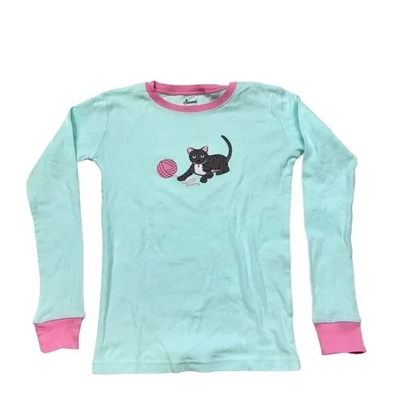 New with Tags Leveret Brand Kitty Blue and Pink Pajama Top Size‎ 12