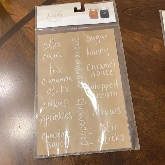 1 sheet of adhesive kitchen labels