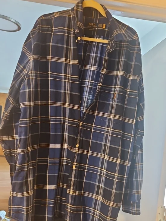 Polo by Ralph Lauren Navy & White Plaid Button-Down Shirt