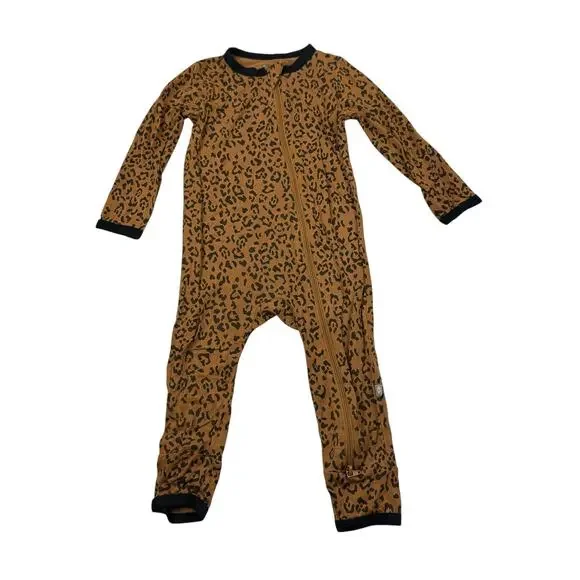 Kyte Baby Bamboo Leopard Print One Piece Zip Sleeper Pajamas, 18/24m
