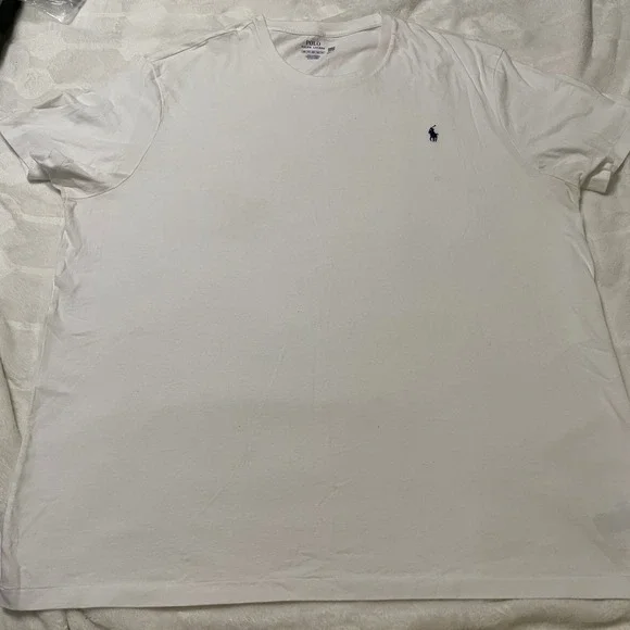 Polo Ralph Lauren T-Shirt Men 3XB White Pony Logo Short Sleeve Big & Tall Cotton