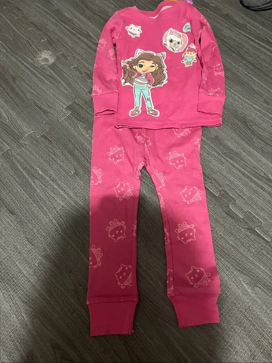 Girls Pink Character Sleep Set - Long Sleeve Top & Pants
