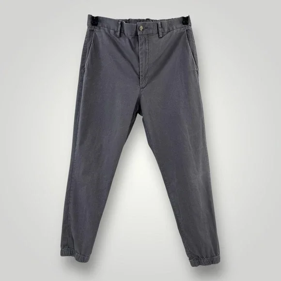 VTG Polo Ralph Lauren Jogger‎ Pants Mens Size 34x29 Gray Straight Fit Stretch