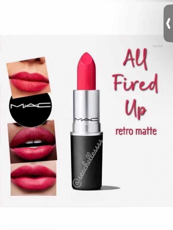 Mac Cosmetics Retro Matte Lipstick All Fired Up Brand New in Box Authentic