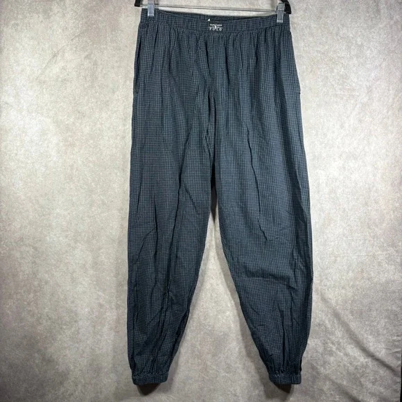 Polo Ralph Lauren Pajama Pants Mens M Blue‎ Grid Check Sleepwear Cotton Jogger