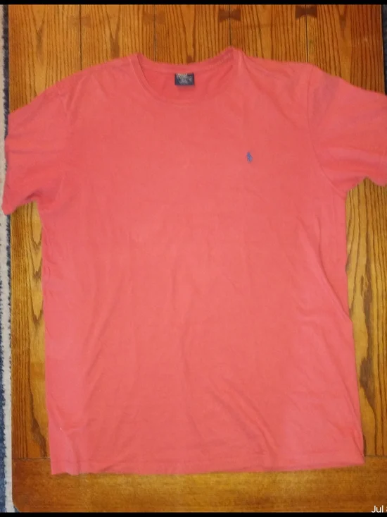 Polo by Ralph Lauren Men's XL Crew Neck T-Shirt in Coral