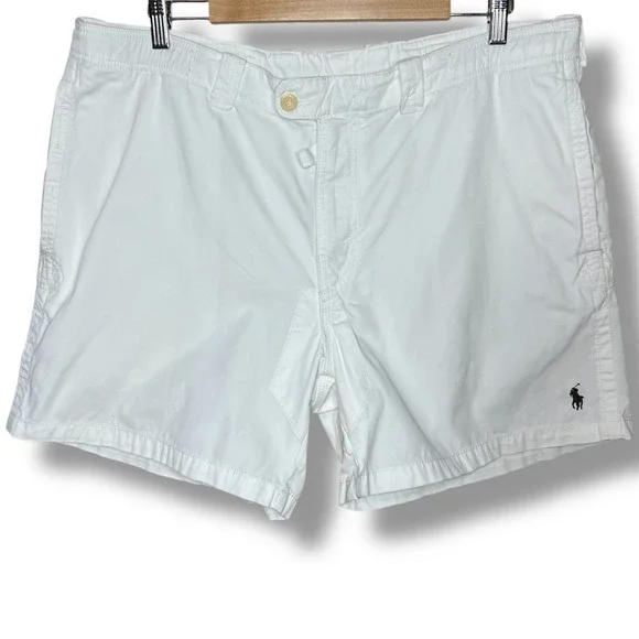 Vintage Polo Ralph Lauren Shorts Mens XL/40 White‎ Chino Preppy Cruise Resort