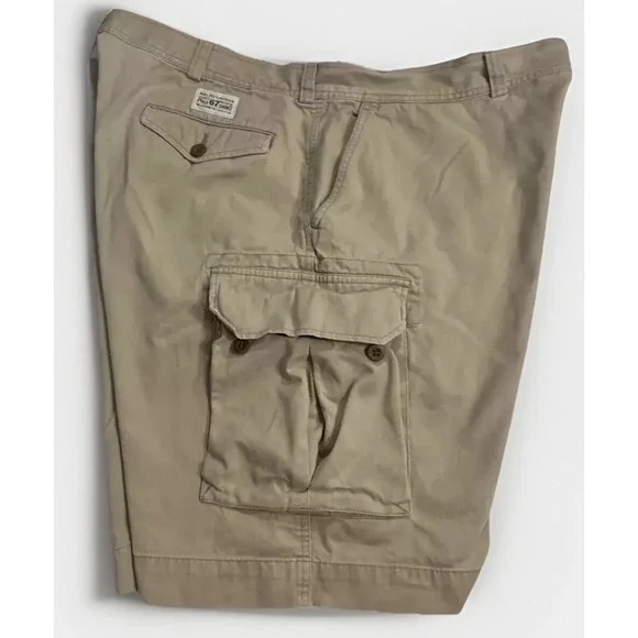 Mens Ralph Lauren Polo 67‎ Cargo Shorts Beige Cotton Casual Twill Sz 42 10