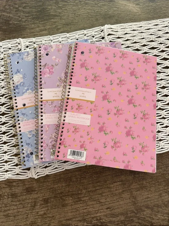 LoveShackFancy x Target Yoobi Floral Cottagecore Spiral Notebook Bundle
