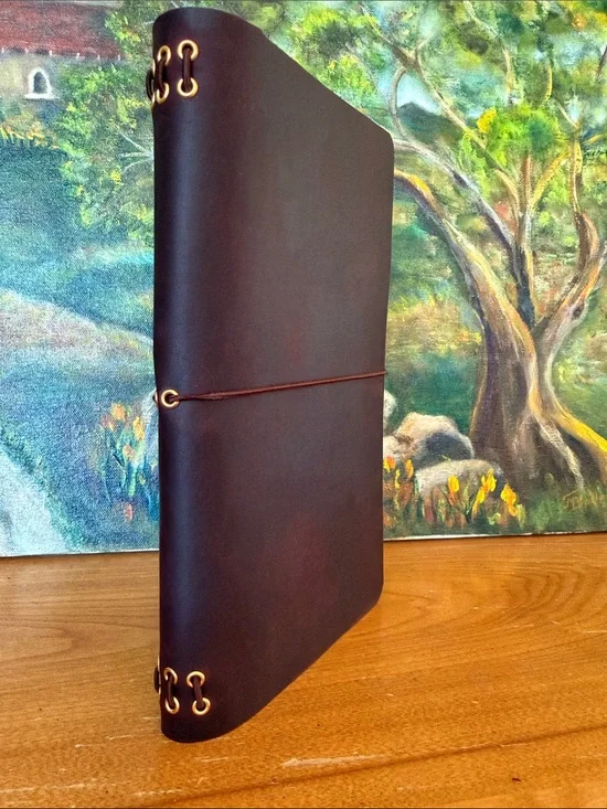 Handmade Leather Traveler's Notebooks A5 - Louise Carmen Style