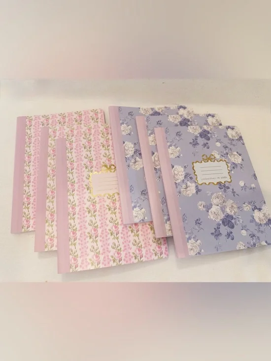 LoveShackFancy Target Yoobi Composition Books Pink & Blue Set 6