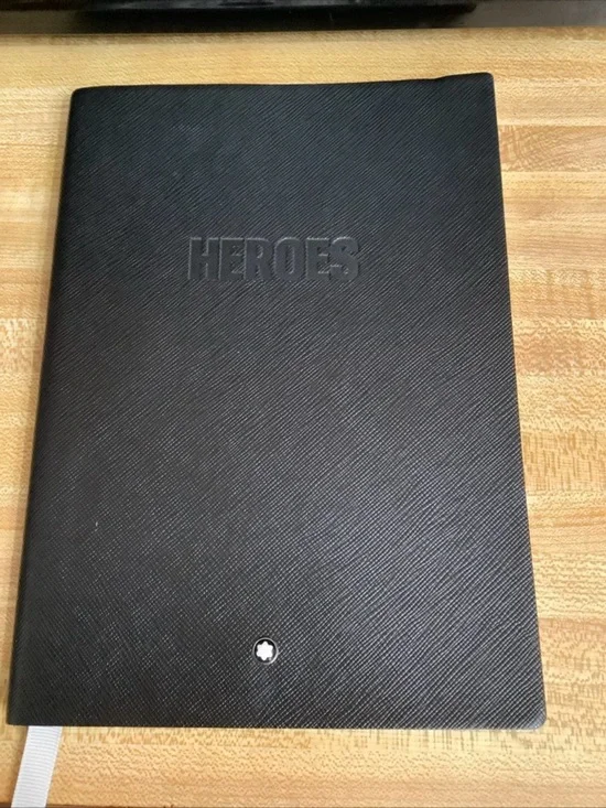 Montblanc Fine Stationery Lined Small Black Saffiano Leather Notebook # 146​