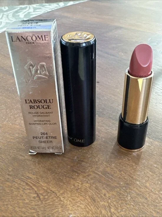 LANCOME L'Absolu Rouge Lipstick #264 PEUT-ETRE Sheer Hydrating Lip Color NIB