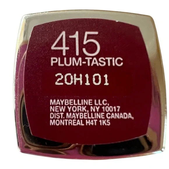 Maybelline Colorsensational Lipstick #415 Plum-Tastic Discontinued New Smudged‎