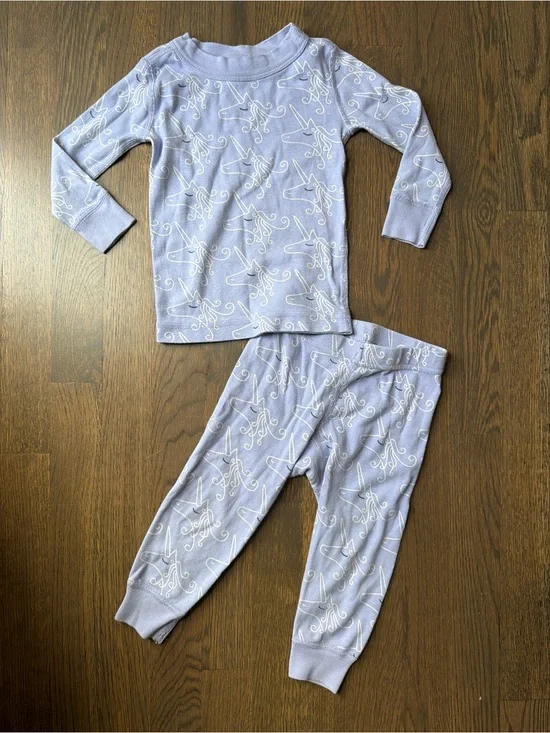 Hanna Anderson Lavender Unicorn Print Pajama Set