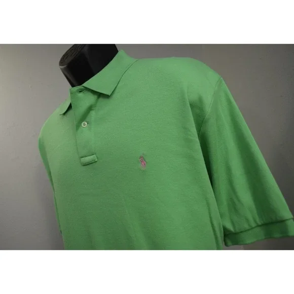 Polo Ralph Lauren Golf Polo Green Classic Fit Short Sleeve‎ VTG Mens Size XL