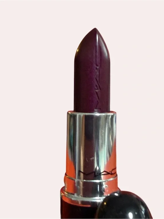 MAC Lustreglass Lipstick in shade, SUCCUMB TO PLUM Deep Plum