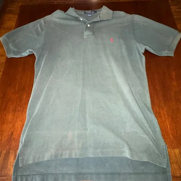Polo‎ Ralph Lauren Green Custom Fit Polo Shirt Men's Medium